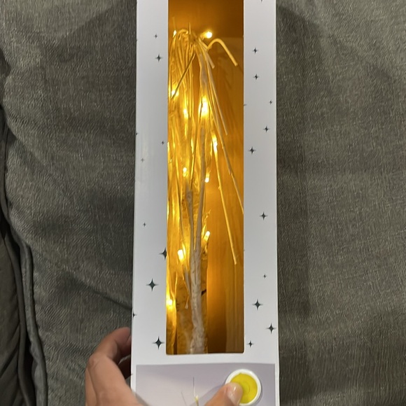 Indoor Christmas Light Up LED Faux Birch Trees, 24” - Picture 4 of 10